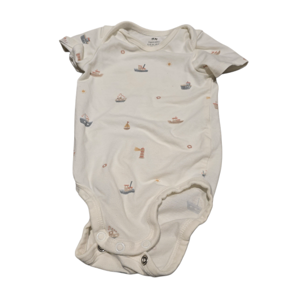 Babykurzarm Body Schiff 56