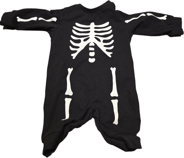 Babypyjama Skelett 56