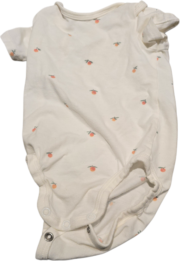 Kurzarmbody weiss orangen 62