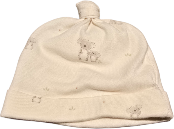 Babymütze Koalabär weiss 1M Newborn