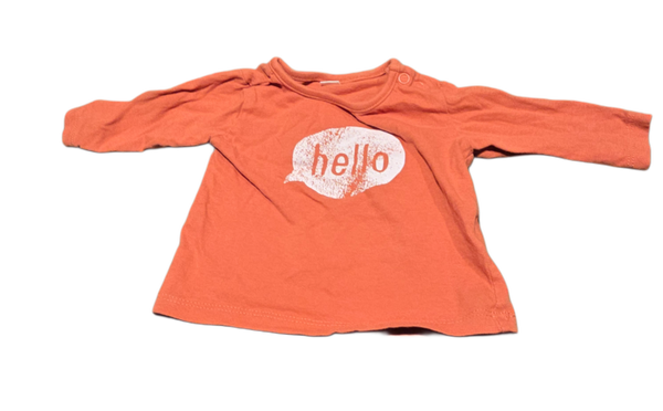 Babyshirt Hello orange 56
