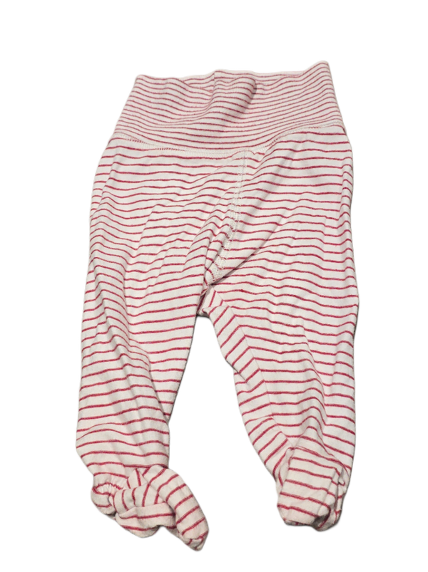 Babystramplerhosen streifen weiss/rot 56