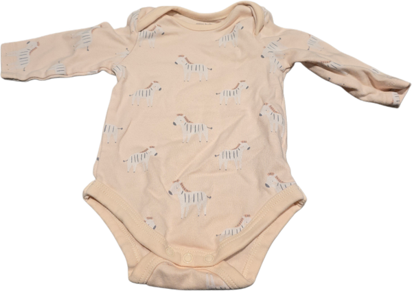 Babybody lachs Zebra 56