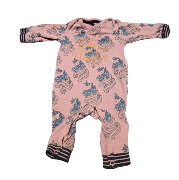 Babystrampler rosa Einhorn