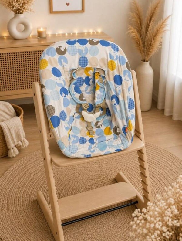 Stokke Newbornaufsatz blau/ gelb