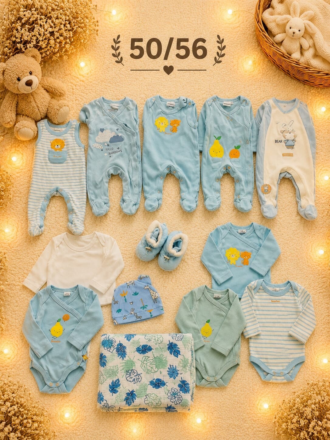Baby Kleiderset Blau 50/56