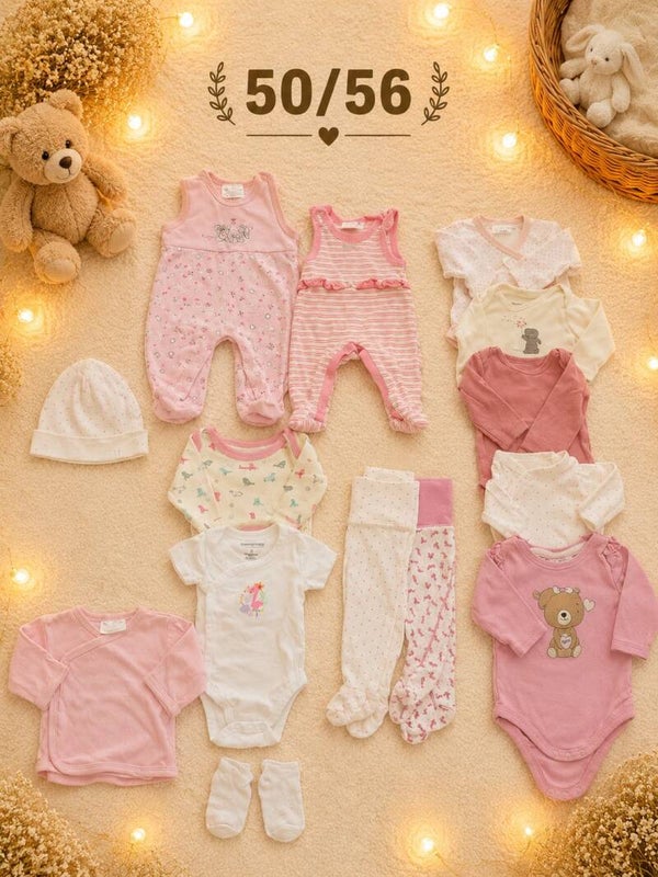 Baby Kleiderset Rosa 50/56