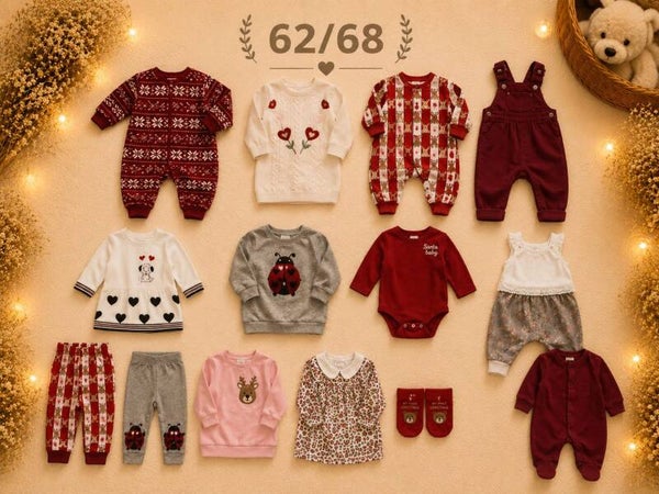 Baby Kleiderset Rot 62/68