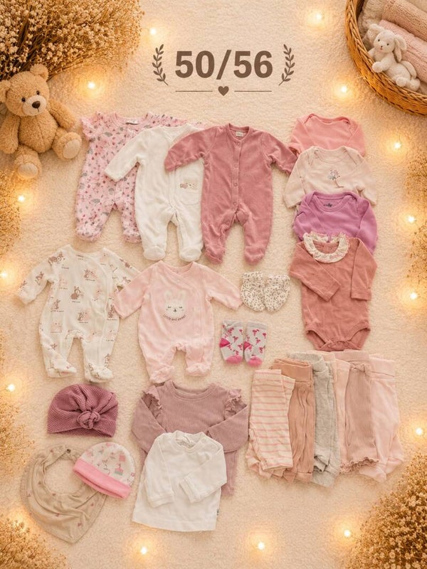 Baby Kleiderset Rosa 50/56