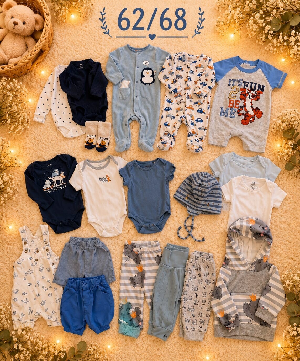 Baby Kleiderset Blau 62/68