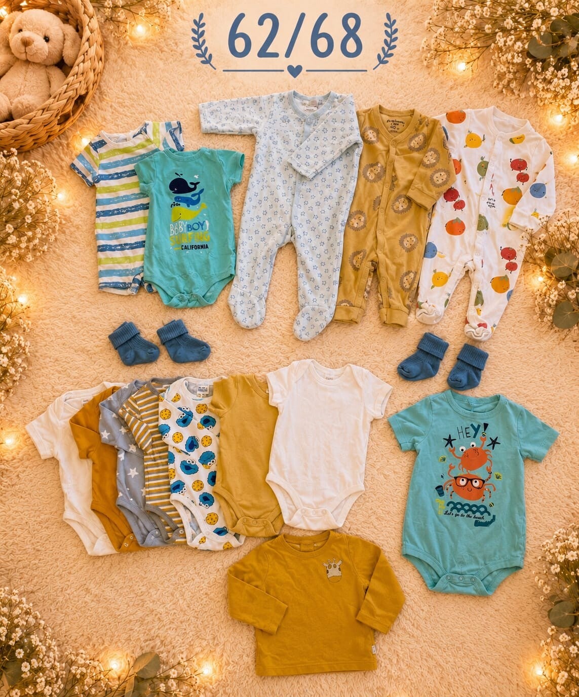 Baby Kleiderset Türkis 62/68
