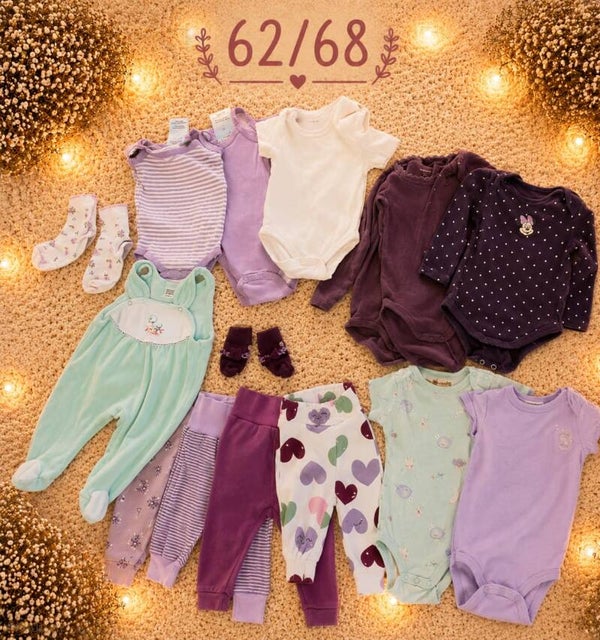 Baby Kleiderset Violett 62/68