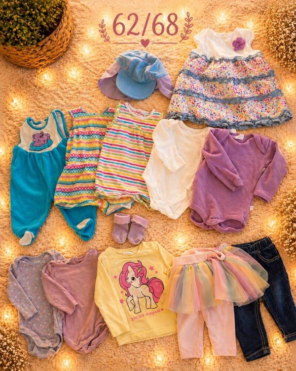 Baby Kleiderset Lila 62/68