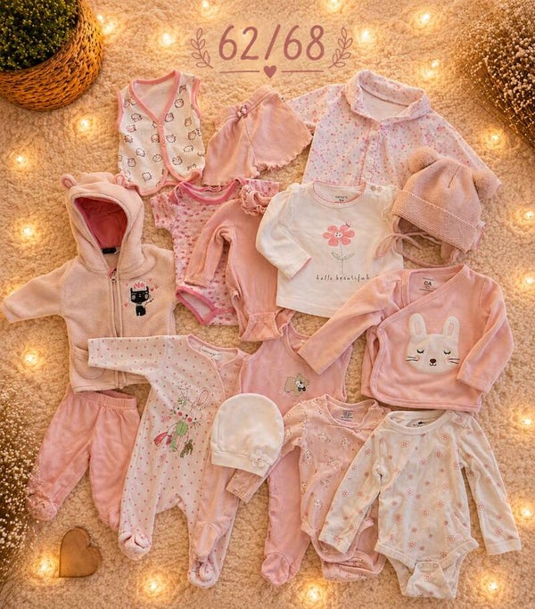 Baby Kleiderset Rosa 62/68