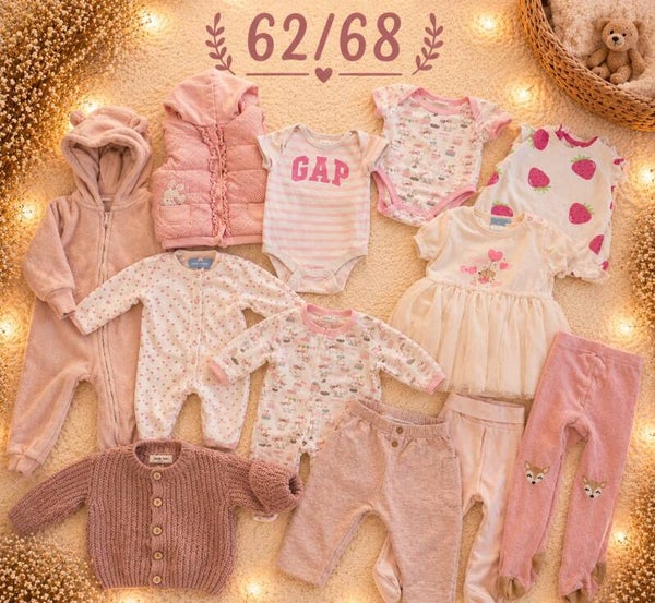 Baby Kleiderset Rosa 62/68