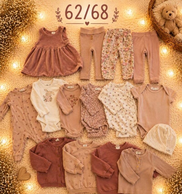 Baby Kleiderset Rosa 62/68