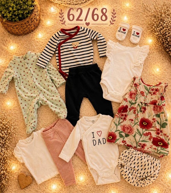 Baby Kleiderset Rot 62/68