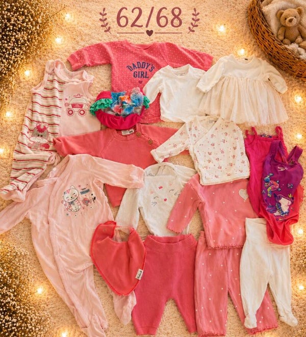 Baby Kleiderset Rosa 62/68