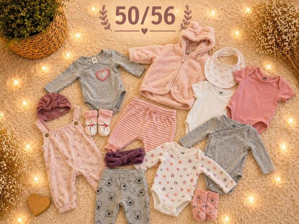 Baby Kleiderset Rosa 50/56