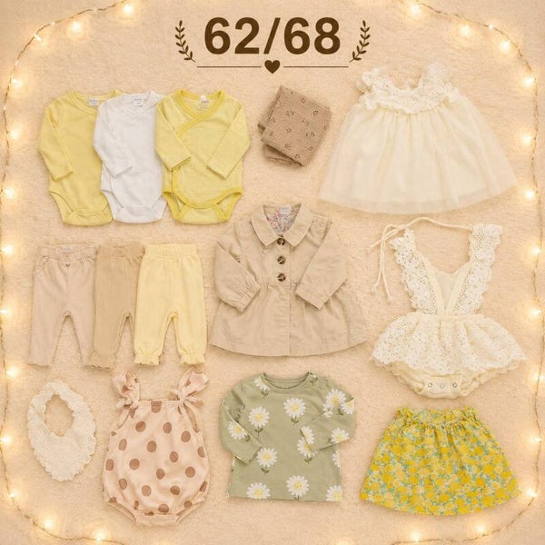 Baby Kleiderset Gelb 62/68