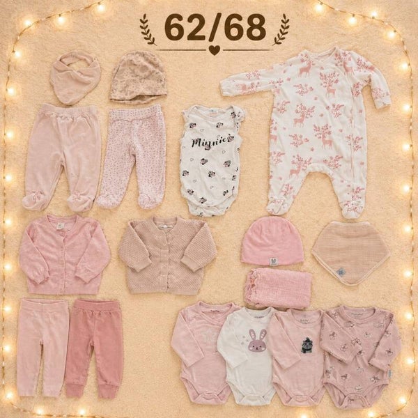 Baby Kleiderset Rosa 62/68
