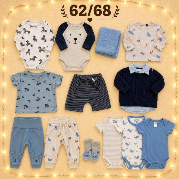 Baby Kleiderset Blau 62/68