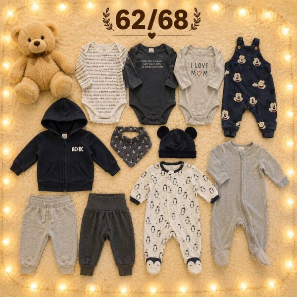 Baby Kleiderset Grau 62/68