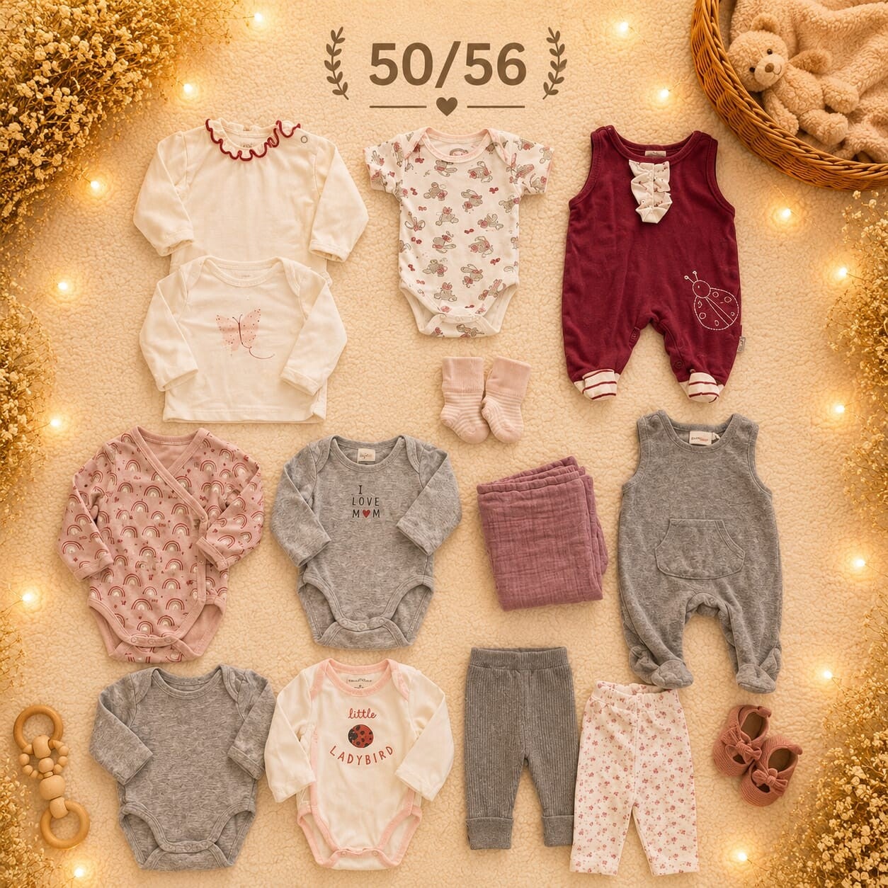 Baby Kleiderset Rot 50/56