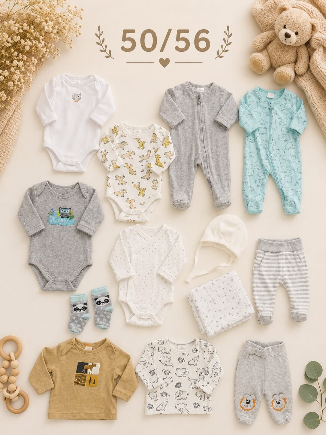 Baby Kleiderset Weiss 50/56