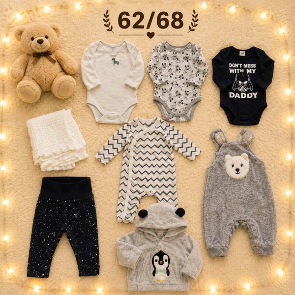 Baby Kleiderset Grau 62/68