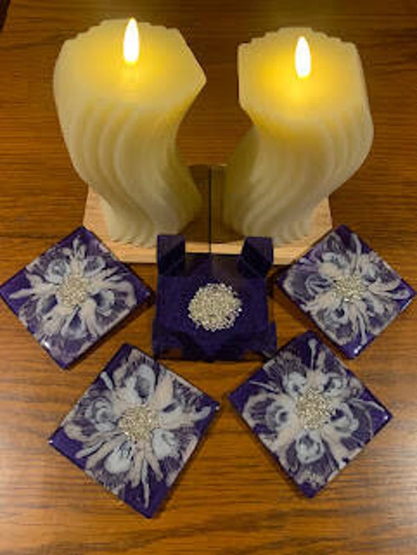 Pink & White Bloom Coasters