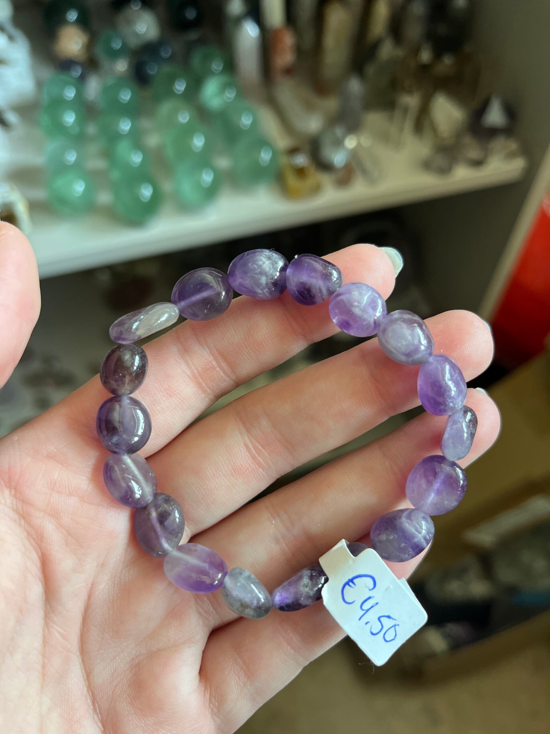 Amethist armband getrommeld