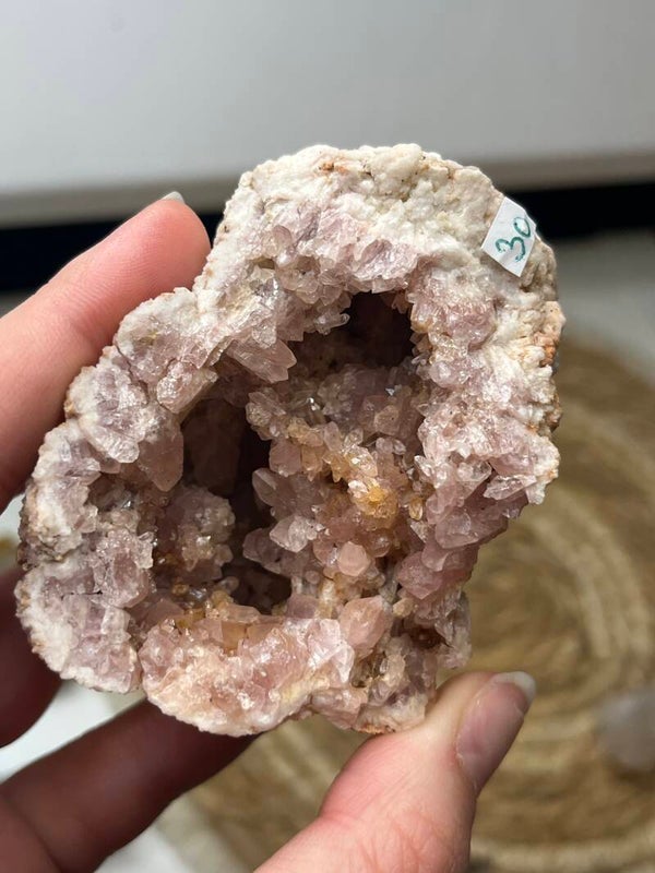 Roze kwarts geode