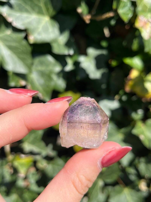 Kwarts met amethist en rookkwarts