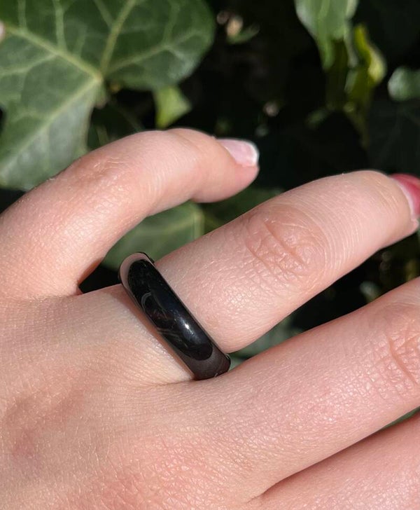 Zwarte agaat ring