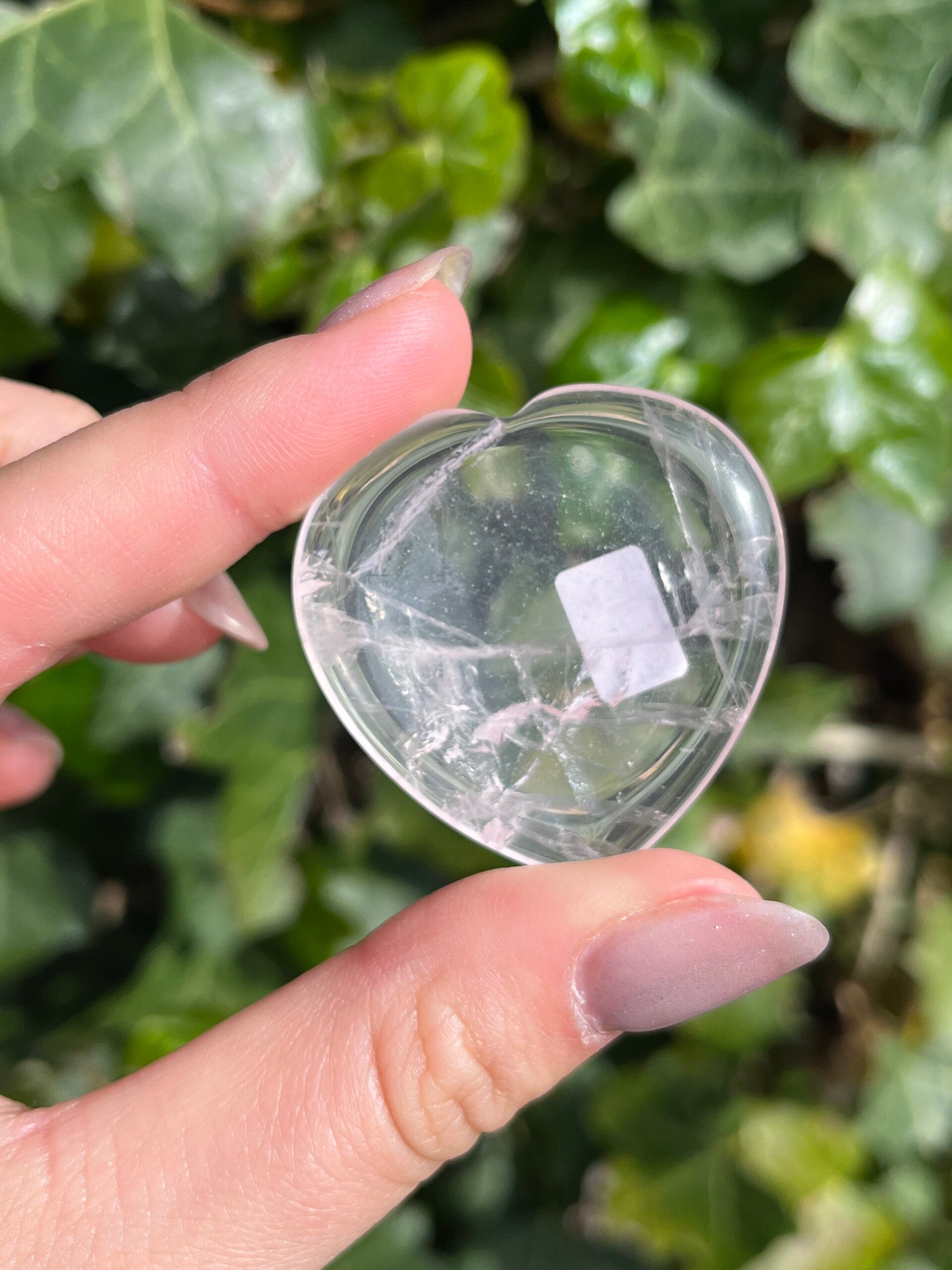 Rozenkwarts worry stone hart