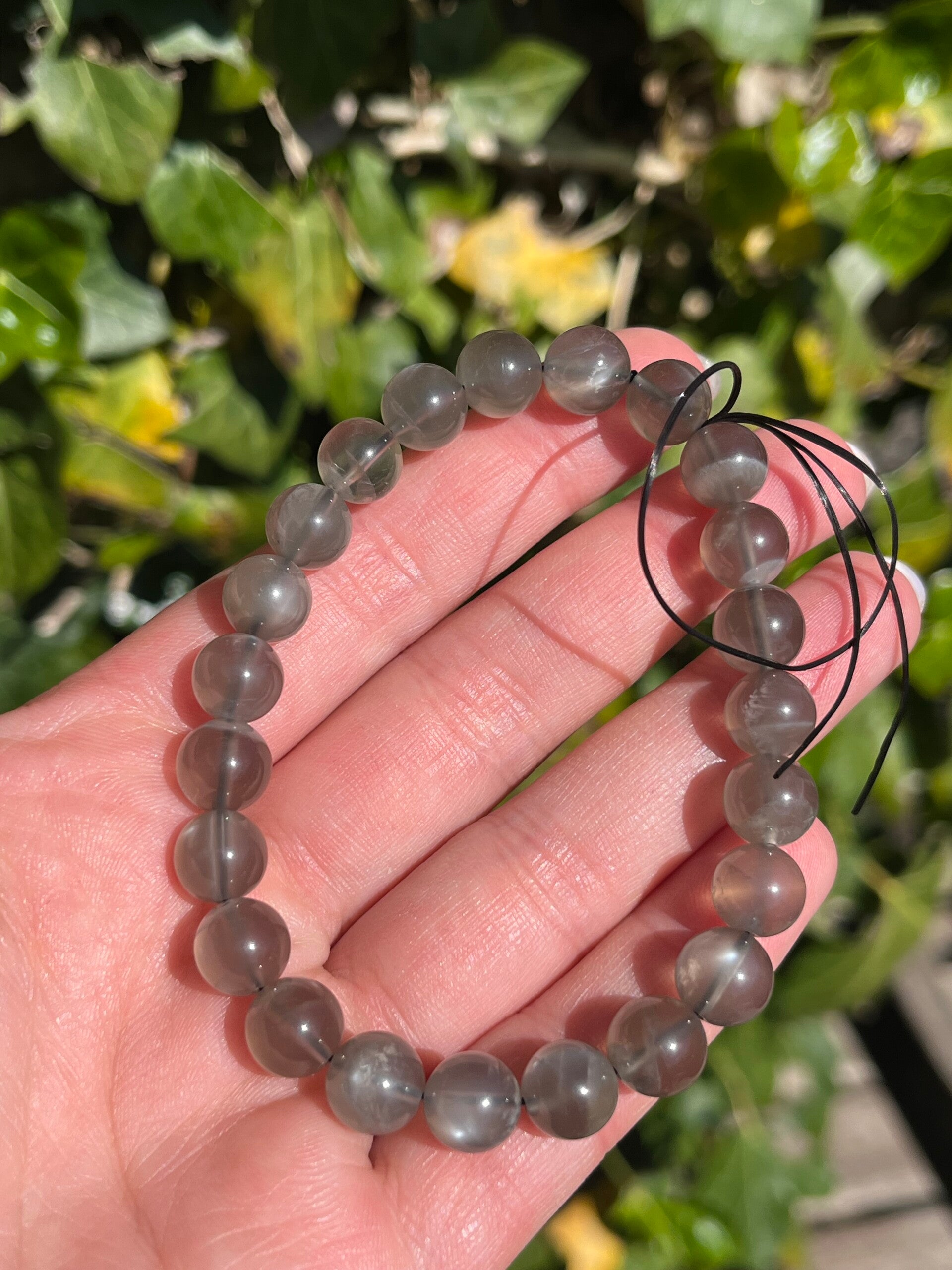 Zwarte maansteen armband 8mm