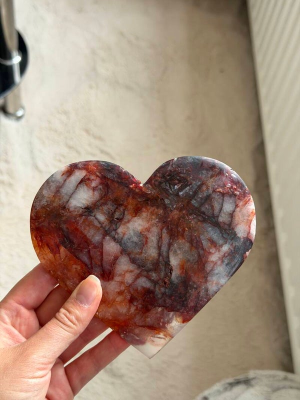 Hematoide kwarts hart nr. 5