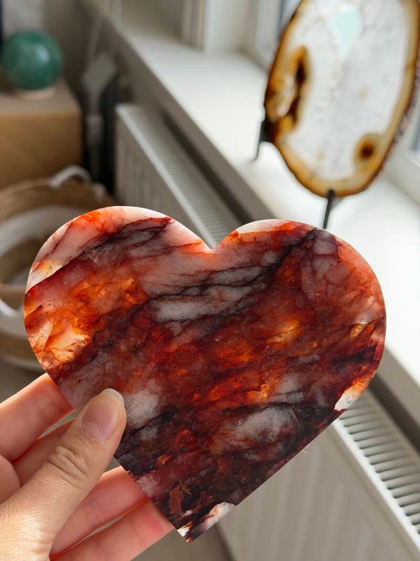 Hematoide kwarts hart nr. 3