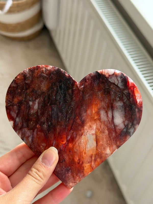Hematoide kwarts hart nr. 4