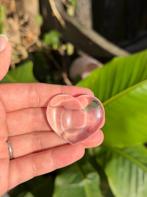 Bergkristal hart worry stone