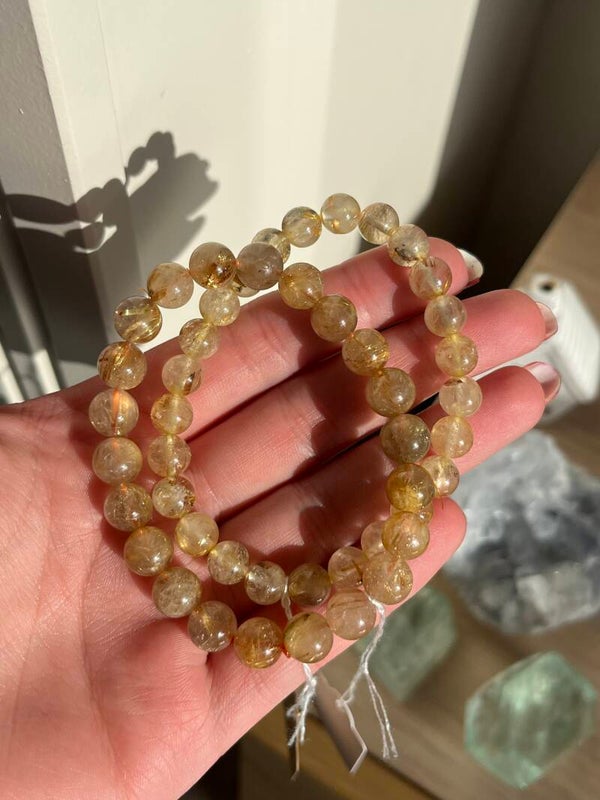 Goud rutiel armband 8MM