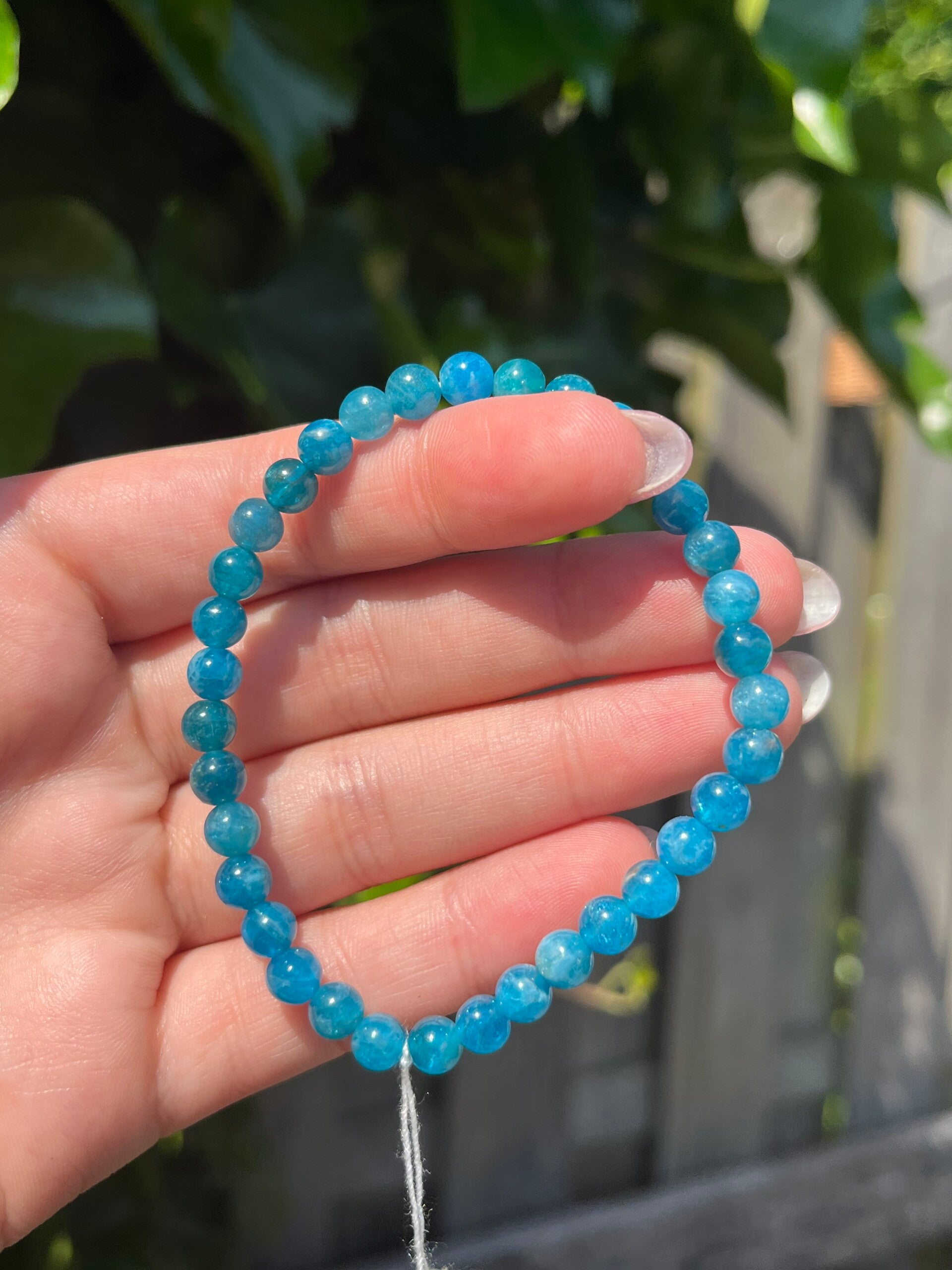Blauwe apatiet armband 6MM