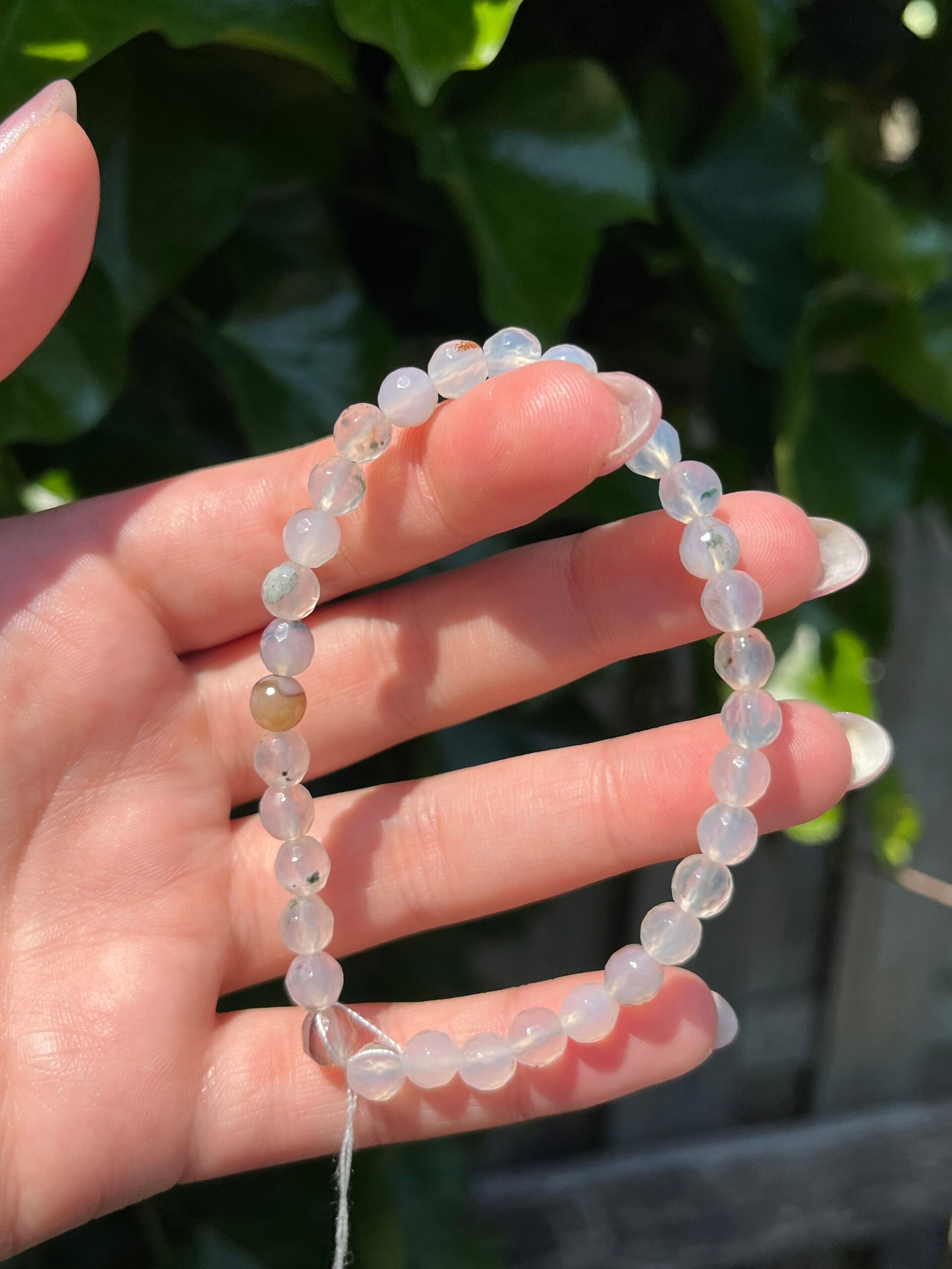 Dendriet agaat armband facet geslepen 6MM