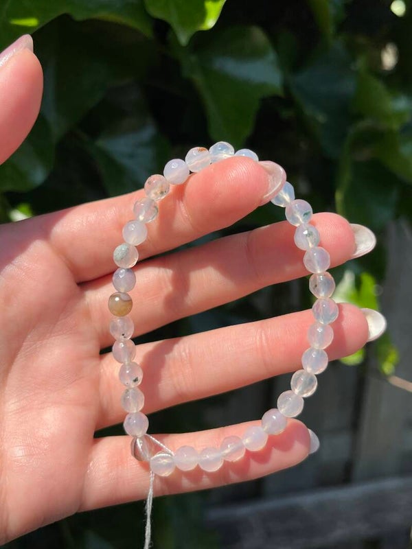Dendriet agaat armband facet geslepen 6MM