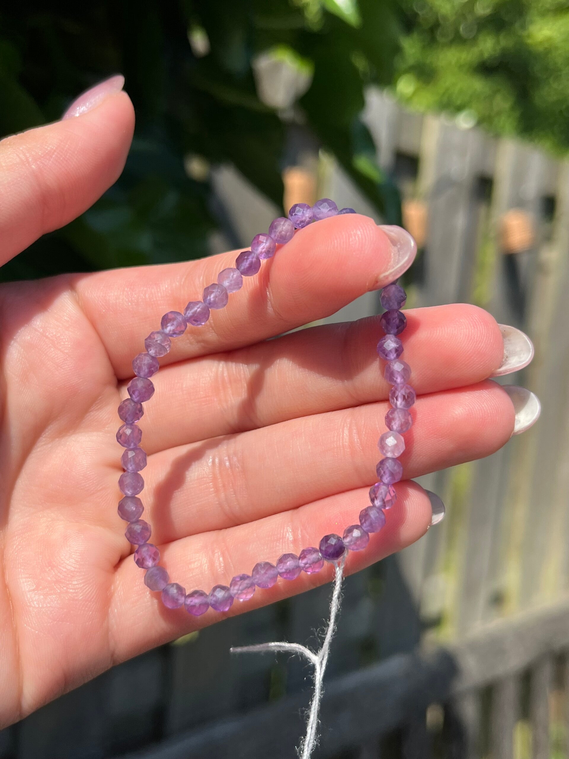 Amethist armband facet geslepen 4MM
