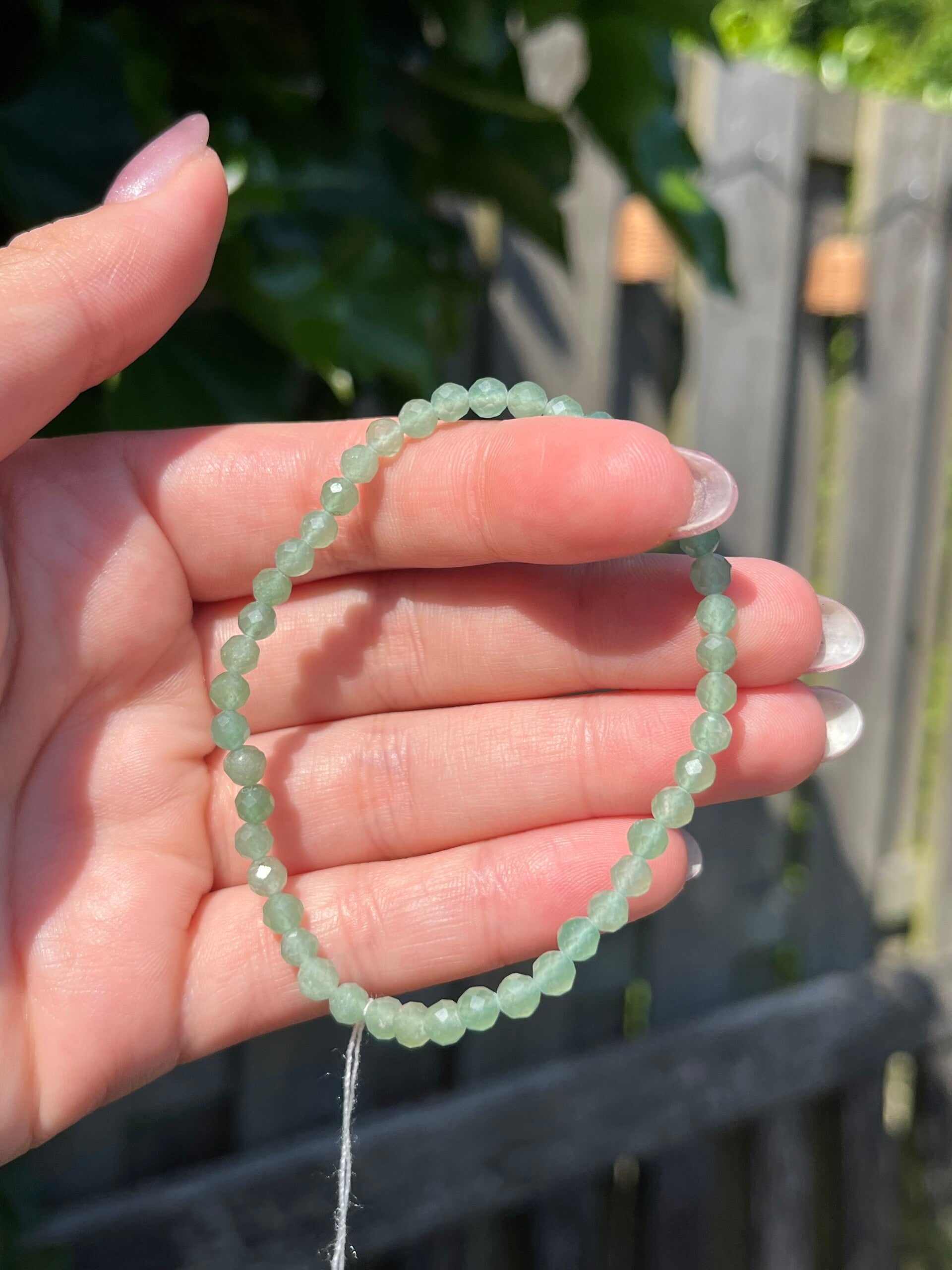 Groene aventurijn armband facet geslepen 4MM