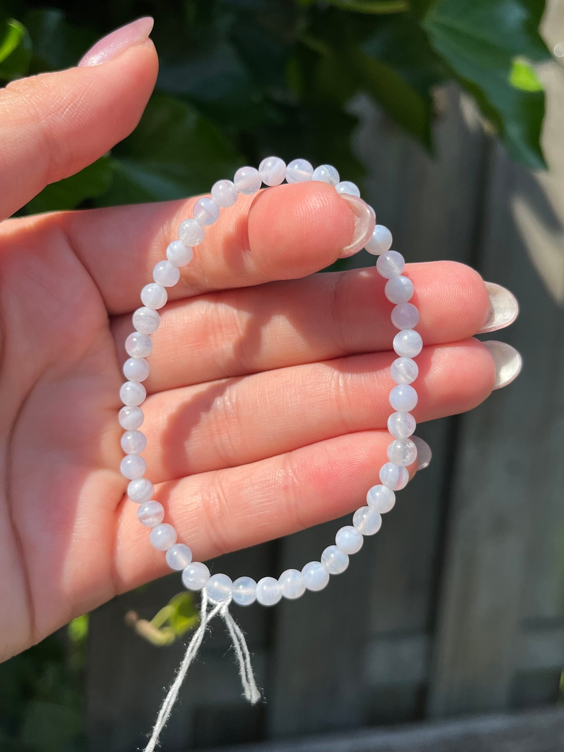 Blue lace agate armband 4MM