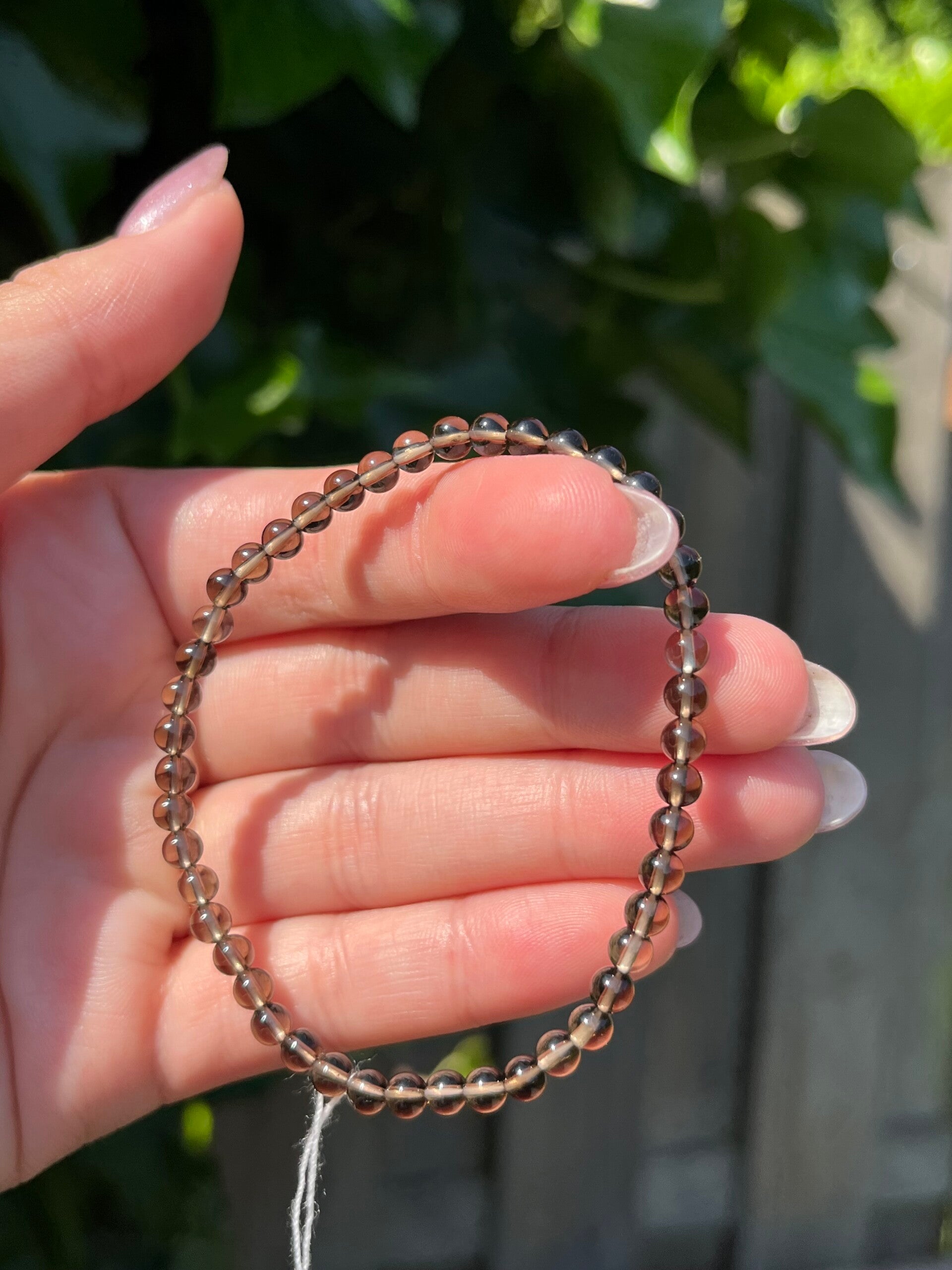 Rookkwarts armband 4MM