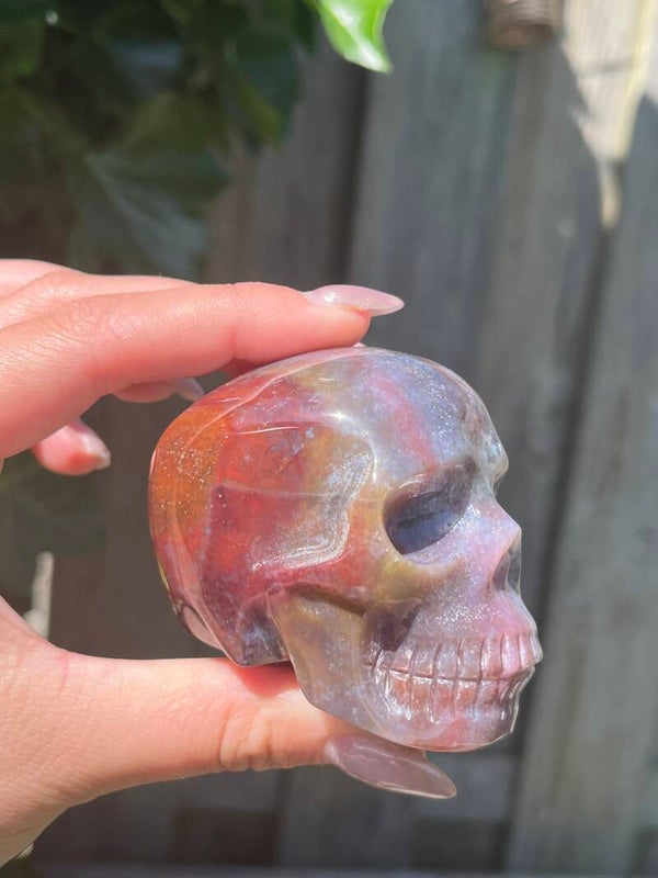 India agaat skull